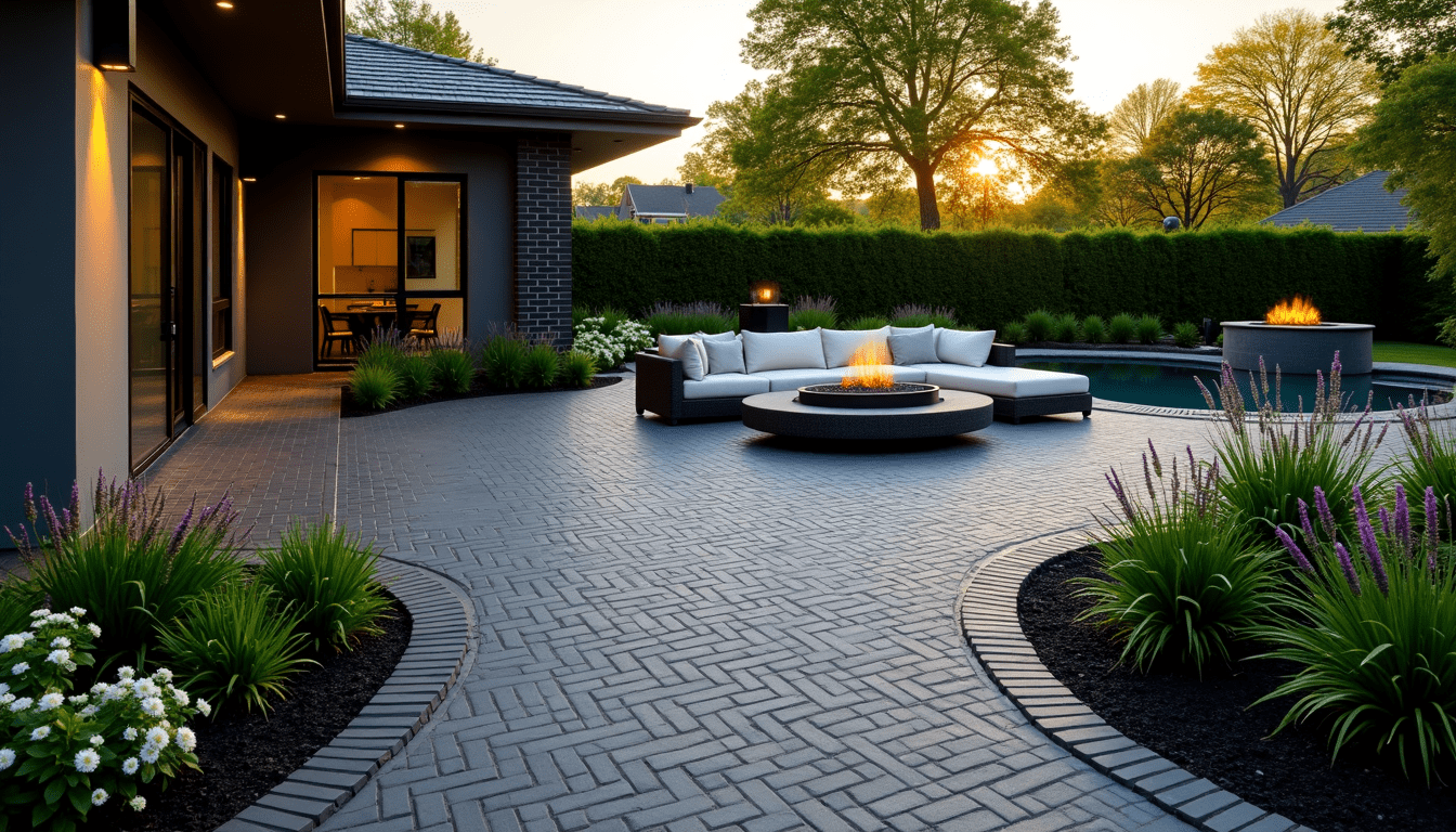 black bricks for landscaping
