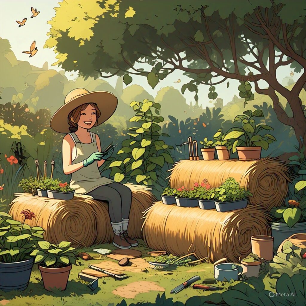 straw bale gardening