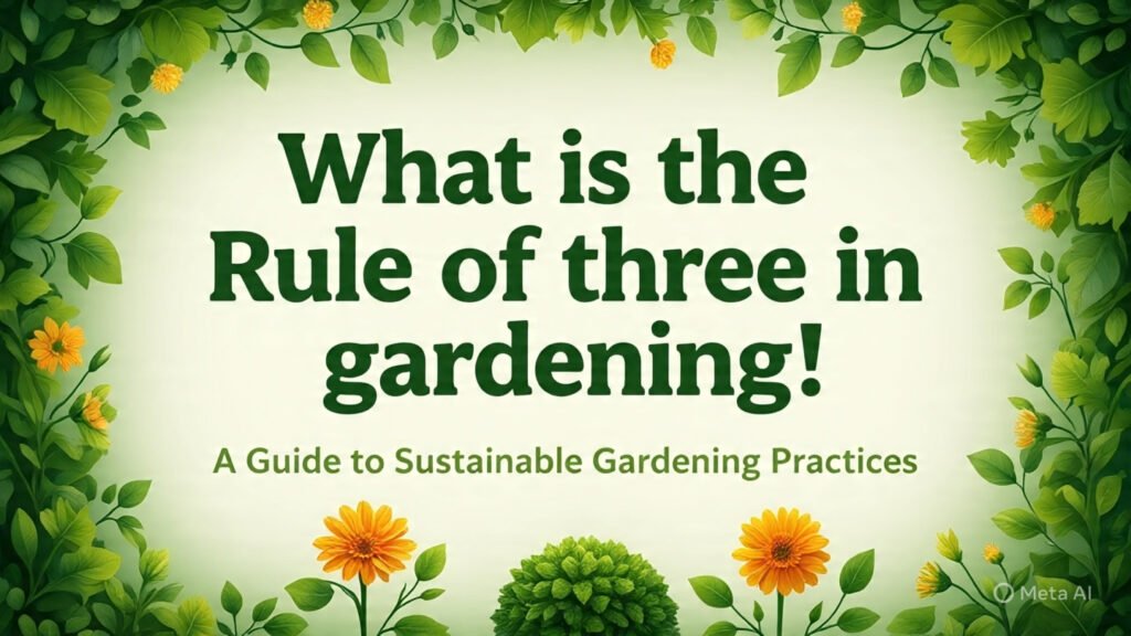 what is the rule of 3 in gardening