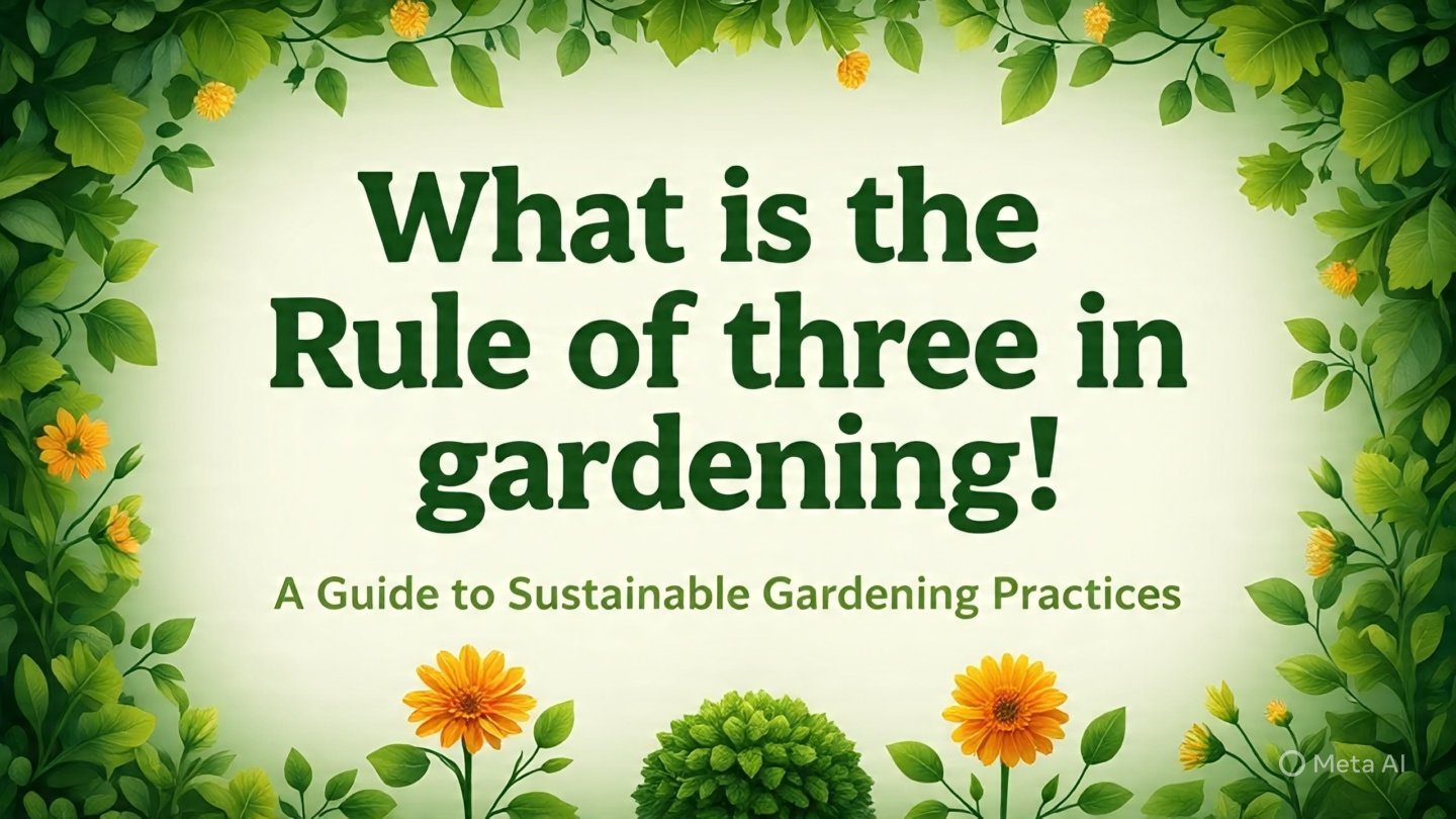 what is the rule of 3 in gardening