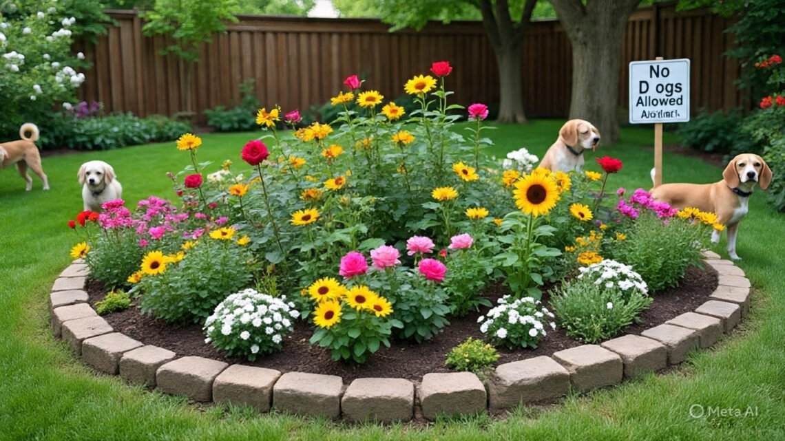 How to Keep Dogs Out of Flower Beds and Gardens
