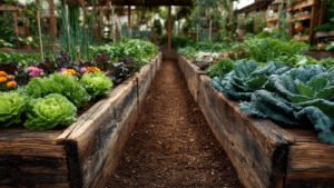 Gardening raised beds vegetable