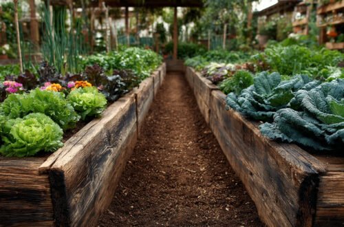 Gardening raised beds vegetable